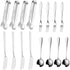 cutlery set - 16-piece set - cheese knife | pastry forks| oval coffee spoons | kitchen tongs & serving tongs