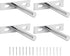 Floating Shelf Brackets - Pack of 4 - Shelf Brackets - 75mm (3 inch) Heavy-Duty Concealed Shelf Brackets - Includes Mounting Screws - For supporting wall display cases and furniture shelves