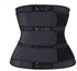 Women Sweat Reducer Training Belt - Sweatband - Waist Trainer - Slimming Belly Band - 3-Row Closure & Breathable Material - Extended Sizes (S to 6XL) - Black, XXL