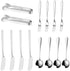 cutlery set - 14-piece set - cheese knife | pastry forks| oval coffee spoons | kitchen tongs & serving tongs