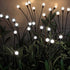 Outdoor Lighting - Solar Garden Lighting - Mood Lamp - LED Solar Garden Lamp - Firefly Shaped - 6 Pots x 2 - Waterproof for Outdoor Use - Suitable for Decorating Patio Paths - White Light