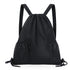 One-Piece Backpack - Drawstring Backpack - Large Capacity - Lightweight - Separate Wet and Dry Compartments, Sports Backpack - Suitable for Travel and Fitness - Black