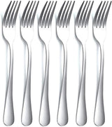 Cutlery Forks - 6 pieces - Stainless steel cutlery forks - Cutlery set - Suitable for Western dishes, desserts and coffee.