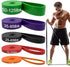 Resistance Bands - Pull-up Bands - Training Bands - Fitness Bands - Set of 5 Bands - 5 Different Resistances - Set for Training, Fitness, Exercises, and Physical Therapy for Men and Women - Includes Carrying Bag