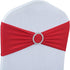 Chair Covers - Pack of 5 - Christmas Chair Covers - Party Chair Covers - Premium Elastic Chair Cover Straps - Buckle Slider - Universal Elastic Chair Straps - Wedding - Ceremony - Banquet Decoration - Red
