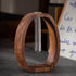 Vase - Solid Wood Vase - Desk Plant Growing Rack - Made of Wood and Bamboo - Enhances the modern decor of your home and office environment (S: 9.5*7*4 cm)