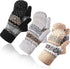 Pack of 3 pairs - Warm winter gloves for women - Extra thick - Knitted imitation - Suitable for cold winter weather (style B)