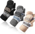Pack of 3 pairs - Warm winter gloves for women - Extra thick - Knitted imitation - Suitable for cold winter weather (style E)