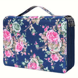 Pencil Case - Large Capacity | Colored Pencils | Pencils | Zippered - Three-Layer Pencil Case - Pencil Storage Bag - Holds 120 Pencils - Blue