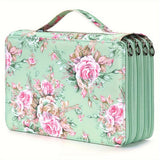 Pencil Case - Large Capacity | Colored Pencils | Pencils | Zippered - Three-Layer Pencil Case - Pencil Storage Bag - Holds 120 Pencils - Green