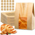 50 Pcs Bread Bag - Kraft paper with transparent window - 30*12*9 cm | Medium baking bag - Suitable for storing bread, cookies, and snacks - Includes resealable tape