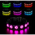 LED Luminous Dog Collar, Rechargeable and Waterproof Dog Collar, Adjustable Collar with 7 Light Modes (Colorful-M)