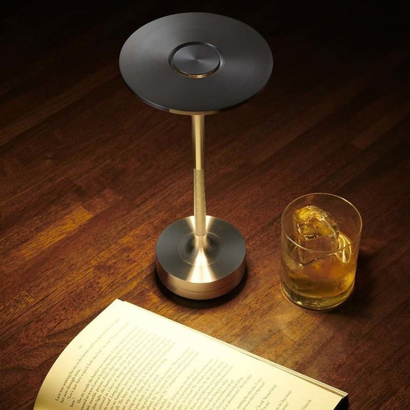 Cordless Table Lamp, Dimmable, Metal, USB Rechargeable