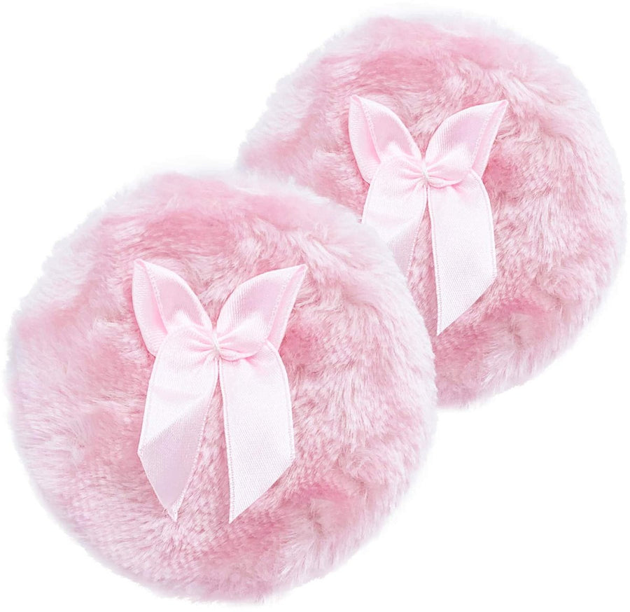 Powder Puff - 2 pieces - 8.9 cm - Make up sponges - Soft powder puff - Washable and reusable - For wet and dry application