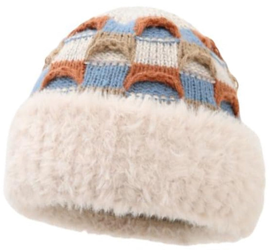 Winter Warm Knitted Hat - With Fleece Lining - Unisex - Suitable for Cold Weather（Beige）