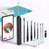 Ear Cleaning Kit - 8-Piece Wireless Ear Cleaning Otoscope Black - Visible Ear Spoon