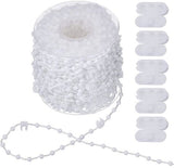 20m Blind Chain - Vertical Blind Mounts and 5 Chain Connectors - Vertical Blind Bottom Chain - Suitable for 89mm Blind Slats