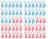 Coat Hooks - 60 pieces - Hangers/Hooks - Pink and Blue - Thickened S-shaped