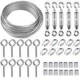 30M/2mm stainless steel wire set with M5 tensioner for plants, clotheslines and railings