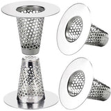 Bathroom Drain Filters - For 1.2-1.6 Inch Drain Holes - Small 1 Inch Conical Stainless Steel Filter - Pack of 4