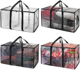Large Moving Boxes & Storage Bags - Extra Large Moving Boxes with Backpack Straps, Zippers & Handles - Sturdy & Durable for Student Rooms - 4-Pack