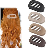Hair Clips - Flat Hair Clips - Strong Grip Hair Clips with Inner Teeth - Strong Grip Side Hair Clips - 4 Pieces