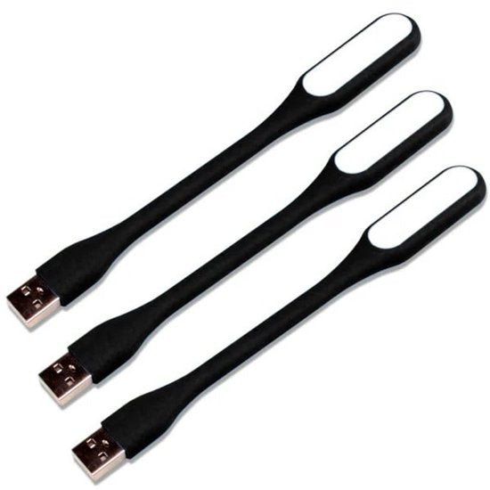 Mini USB LED Lamp - USB Laptop Lamp - Black 3-Pack