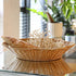 Fruit bowl - Round wicker basket - Corrugated serving basket - Dining table top - Curved corrugated woven tray - Coffee table storage tray