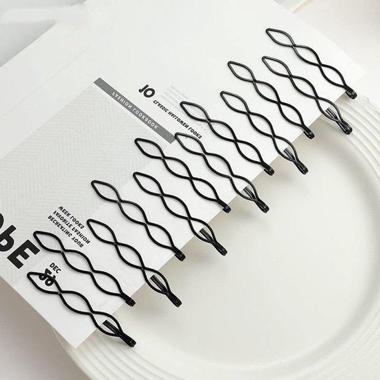 12-pack black retro hairpins - mini black hairpins - fashionable BB clips - invisible ponytail clips - small hairpins - beautiful hair accessories for women and girls wedding decorations