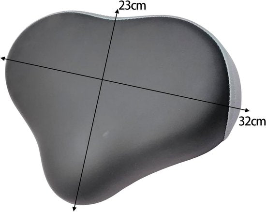Bicycle saddle - Wide bicycle saddle - Replacement - Exercise bike saddle - Thickened - For indoor/outdoor fitness equipment - Bicycle