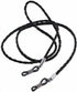 Black braided leather glasses chain holder - Anti-slip sunglasses strap - Glasses cord - Neck strap for glasses - Unisex glasses cord - 70 cm - Sunglasses and glasses accessories (2 pieces)
