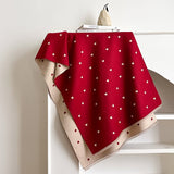 Women's scarf - Long scarf - Double-sided warm blanket - Suitable for spring, autumn and winter - 185*65cm - Red