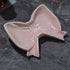 Bow Soap Dish - Ceramic Soap Organizer with Pink Bow - Bathroom Decor, Sponge Holder for Sink, Jewelry Storage Box, Bathroom Countertop Accessories (Pink)