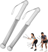 2-Pack Cordless Battle Ropes - Battle Rope - Fitness Rope - Soft Grip - For Home Gym & HIIT - Portable Arm and Core Trainer - Gray