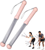 2-Pack Cordless Battle Ropes - Battle Rope - Fitness Rope - Soft Grip - For Home Gym & HIIT - Portable Arm and Core Trainer - Pink