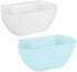 Wall-Mounted Waste Bins - Pack of 2 - Kitchen Waste Bins, Hanging Bins, Kitchen Waste Bins - Hanging Storage Boxes - White and Blue