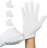 Gloves - 4 pairs - White cotton gloves - Suitable for dry hands - Can be worn while sleeping - High-quality cotton gloves - Unisex white gloves - Gloves with rounded corners