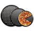 Pizza baking tins - 2 pieces - Non-stick baking tins made of stainless steel - Baking trays for home, kitchen, camping and barbecue - Round baking tins - 24 cm and 26 cm