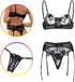 Sexy lingerie set - Feminine sexy lingerie set - Floral print linen body - Back support - Sexy lingerie set - Seductive lingerie - Valentine&