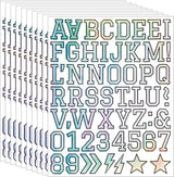 Letter stickers - 10-sheet vinyl letter stickers - 1.5-inch self-adhesive alphabet and number stickers - waterproof - suitable for mailboxes, windows, doors, cars, boats, house numbers (Style B)