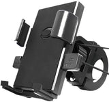 Phone Stand - Bike Phone Holder - Anti-slip Design - Lock in One Second - 360° Rotation - Suitable for Bicycle and Motorcycle Handlebars from 15mm to 28mm, Compatible with Smartphones from 4.7 to 7.1 Inches - Black