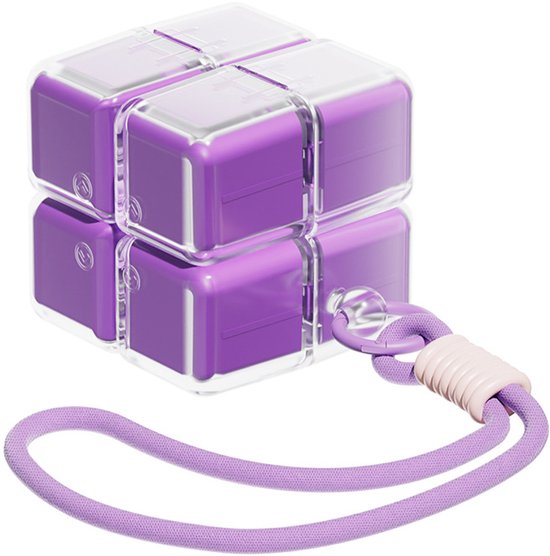 Medicine box - 7-day medicine box - Weekly pill box - Portable pill box for travel - Easy to open - 8 compartments - For storing vitamins and medicines - Purple