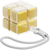 Medicine box - 7-day medicine box - Weekly pill box - Portable pill box for travel - Easy to open - 8 compartments - For storing vitamins and medicines - Yellow
