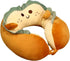 U-Shaped Neck Pillow Made of Soft Plush - Cute Bread Design - Breathable & Comfortable Travel Pillow for Neck Support