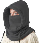 Windproof Hat – Warm Fleece Ski Mask & Winter Mask – Face & Neck Protector for Cold Weather – Suitable for Motorcycling, Cycling & Outdoors – Unisex（Gray）