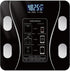 Smart Scale with Body Analysis - Measures BMI, Fat & Muscle Mass - USB Rechargeable - Up to 180 kg - Black