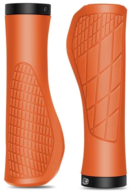 Bicycle grips - Mountain bike grips - 1 pair, including installation tools - Ergonomic bicycle grips | Orange Gripps