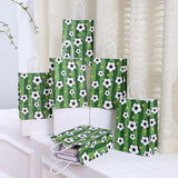 Football Party Paper Bags - Pack of 12 - Football Goodie Bags with Handles - Football Gift Bags for Football Themed Party Supplies (Green - 21*15*8cm)
