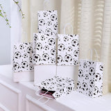 Football Party Paper Bags - Pack of 12 - Football Goodie Bags with Handles - Football Gift Bags for Football Theme Party Supplies (White - 21*15*8cm)