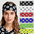 Football Themed Headband - Stretchy Printed Headband - Set of 6 - Sporty, Sweat-Wicking & Breathable - Wide-Brim Hair Accessory